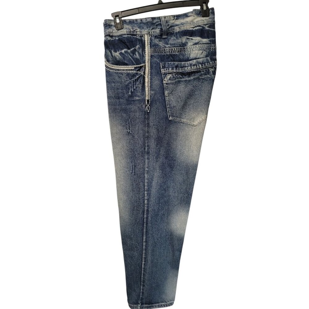 GS-115‎ Y2K Baggy Denim Jeans Wide Leg Hip Hop Skater 2000s 46